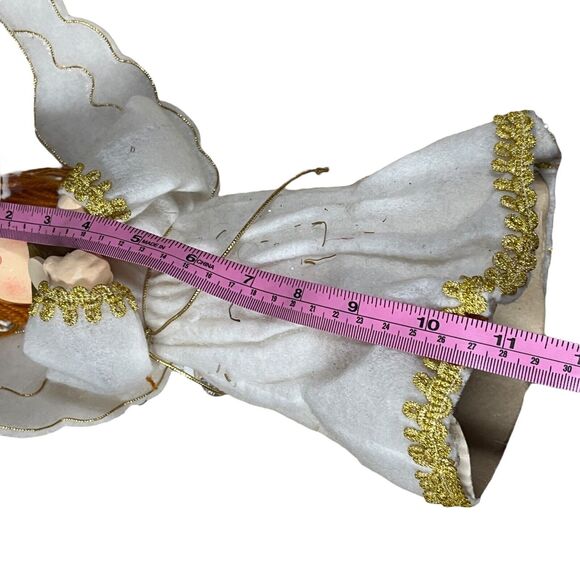 Angel Tree Topper Farmhouse Cloth Vintage Naturaltrim Retro Redhead Kitsch Decor - Picture 9 of 10